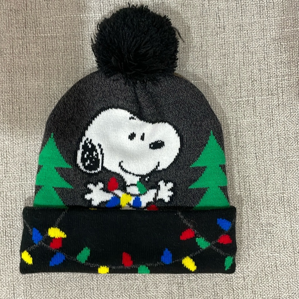 Peanuts Snoopy Christmas Pom Pom hat, one size